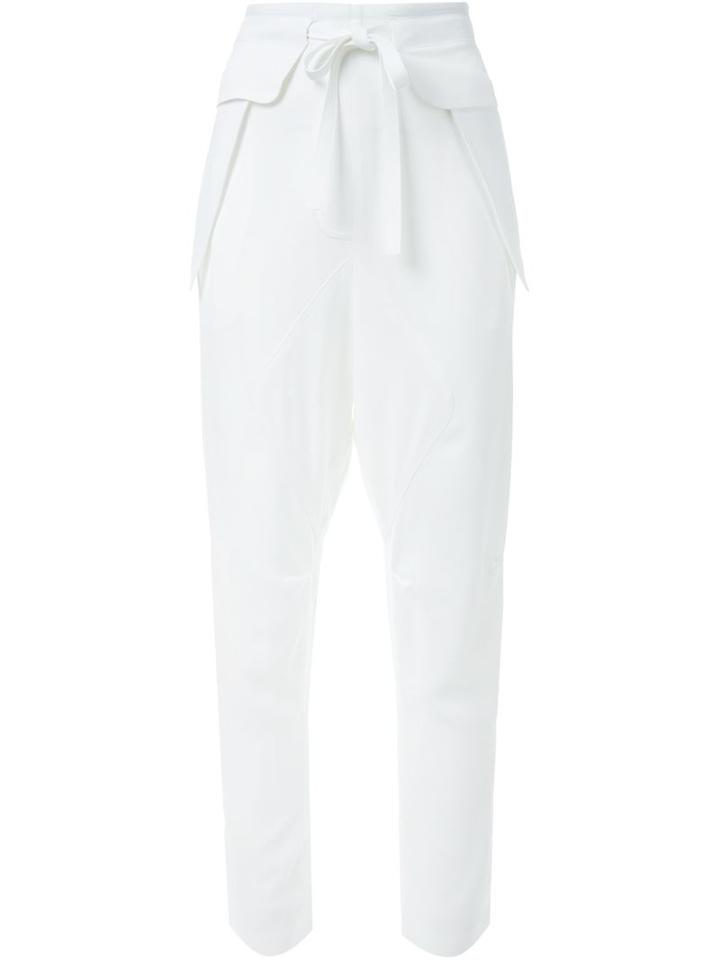 Chloé Drop Crotch Trousers, Women's, Size: 34, White, Silk/acetate/cotton