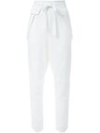 Chloé Drop Crotch Trousers, Women's, Size: 34, White, Silk/acetate/cotton