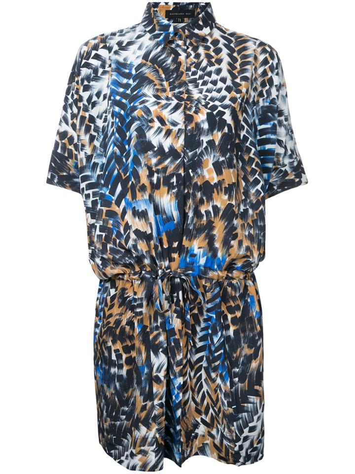 Barbara Bui Printed Drawstring Shirt Dress - Multicolour