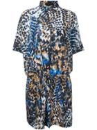 Barbara Bui Printed Drawstring Shirt Dress - Multicolour