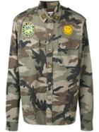 History Repeats Camouflage Print Shirt, Men's, Size: 50, Green, Cotton/spandex/elastane