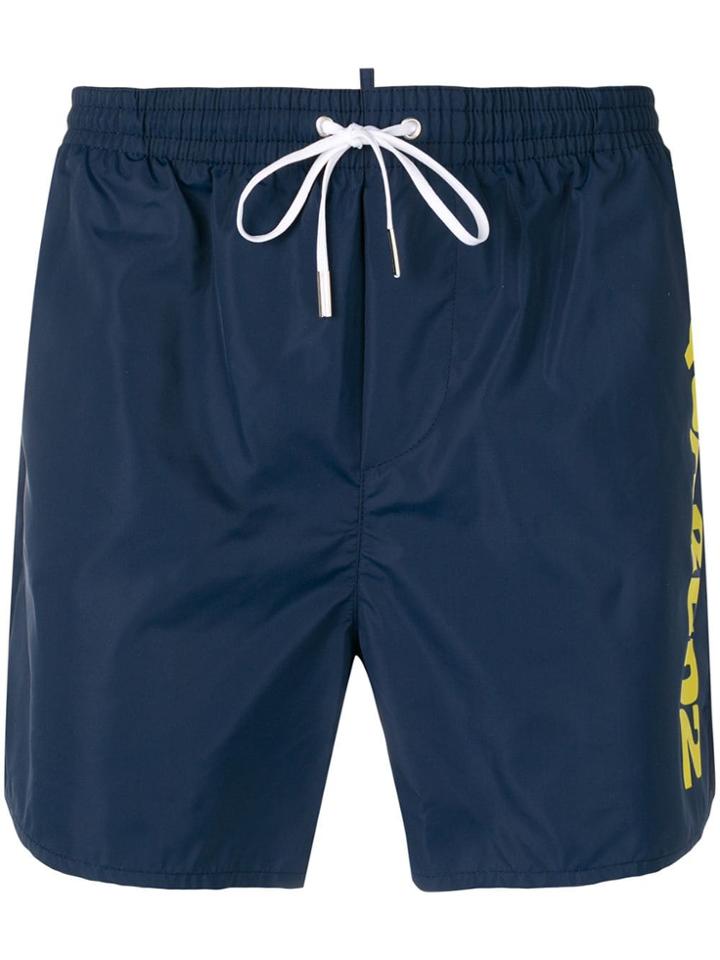 Dsquared2 Logo Swim Shorts - Blue