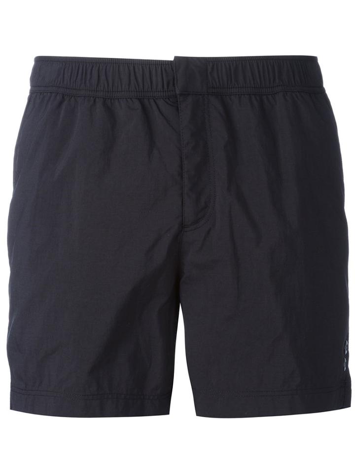 Ron Dorff - Eyelet Swim Shorts - Men - Polyamide/polyester - S, Black, Polyamide/polyester