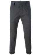 Dsquared2 Cropped Trousers, Men's, Size: 50, Grey, Cotton/polyester/spandex/elastane/virgin Wool