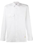 Vivienne Westwood Man Front Pockets Plain Shirt, Men's, Size: 48, White, Cotton