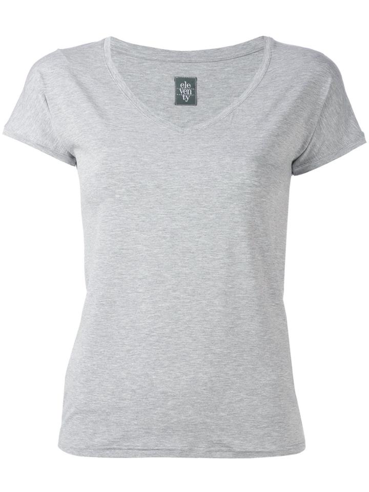 Eleventy V-neck T-shirt - Grey