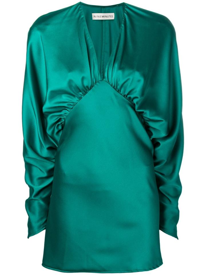 Nineminutes Draped Batwing Top - Green