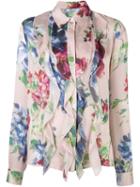 Blumarine Floral Print Shirt, Women's, Size: 42, Silk