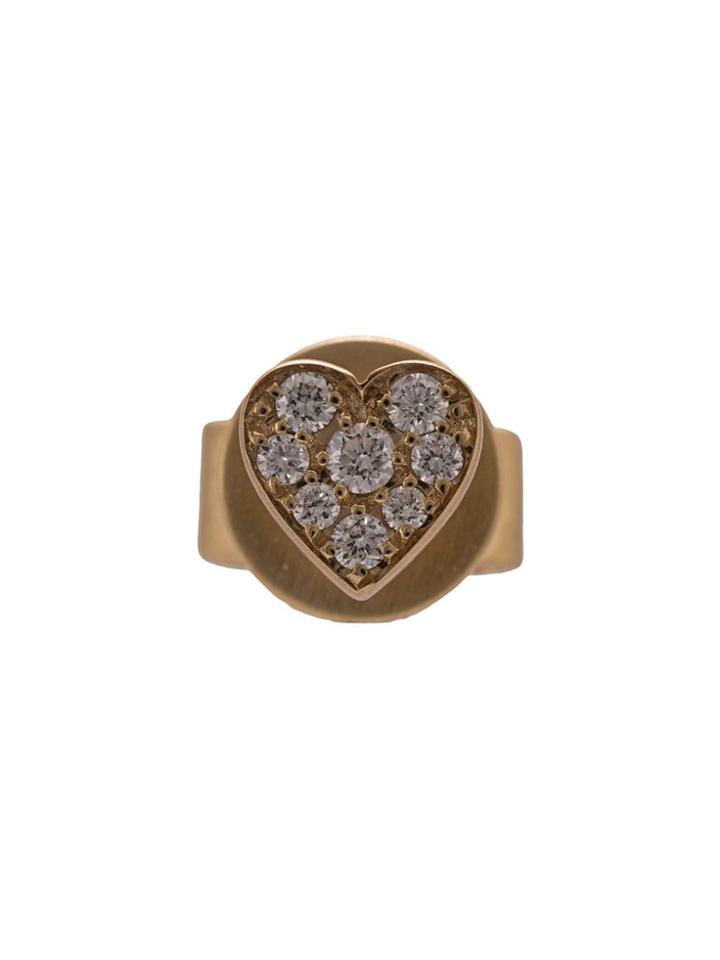 Sophie Bille Brahe 18kt Yellow Gold Petite Coeur Diamond Stud