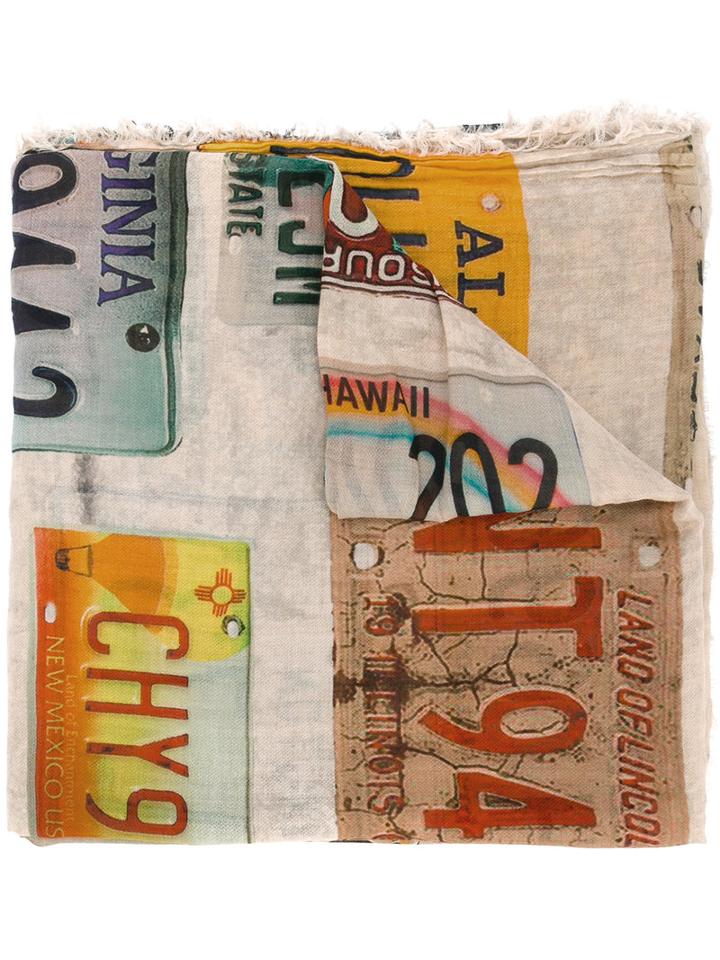 Faliero Sarti Printed Fringed-trim Scarf, Women's, Cotton