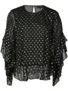 Robert Rodriguez Camille Chiffon Blouse - Black