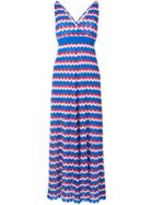 P.a.r.o.s.h. Long V-neck Dress - Blue
