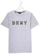 Dkny Kids Teen Logo Embroidered T-shirt - Grey