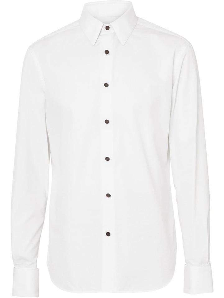 Burberry Classic Fit Cotton Poplin Dress Shirt - White