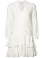Ulla Johnson V-neck Jaclyn Mini Dress, Women's, Size: 2, White, Cotton