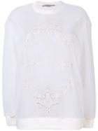 Stella Mccartney Sheer Embroidered Sweatshirt - White