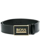 Boss Hugo Boss Engraved Logo Belt - Black