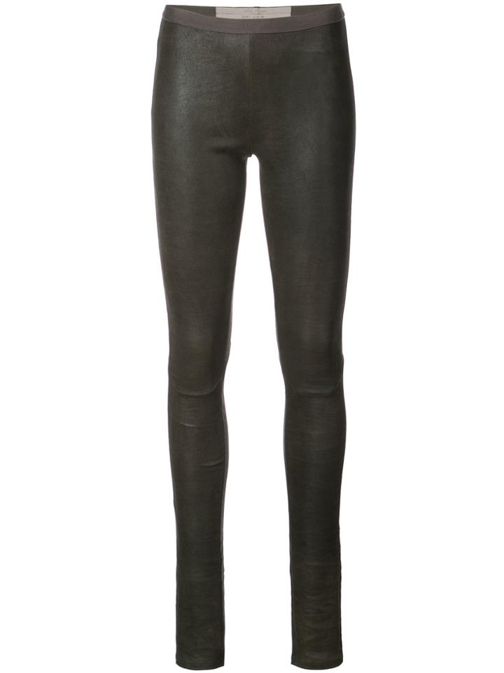 Rick Owens Lambskin Leggings - Brown