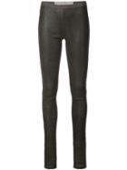 Rick Owens Lambskin Leggings - Brown