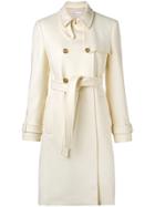 Red Valentino Double Breasted Coat - White