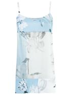 Gloria Coelho Printed Blouse, Women's, Size: 38, Blue, Polyamide/polyester