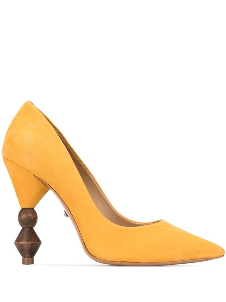 Schutz Geometric Heel Pumps - Yellow
