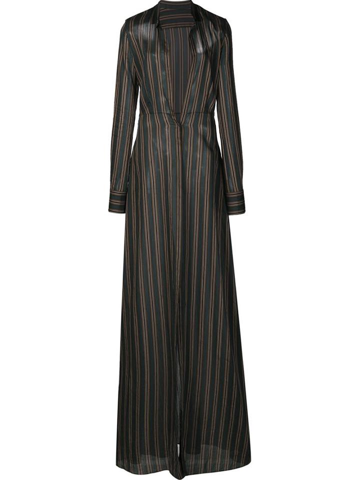 By. Bonnie Young Striped Shirt Dress, Women's, Size: 6, Brown, Silk/cotton