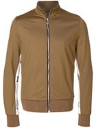 Msgm Zipped Logo Print Sweatshirt - Green