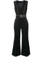 Elisabetta Franchi Contrast Piped Jumpsuit - Black