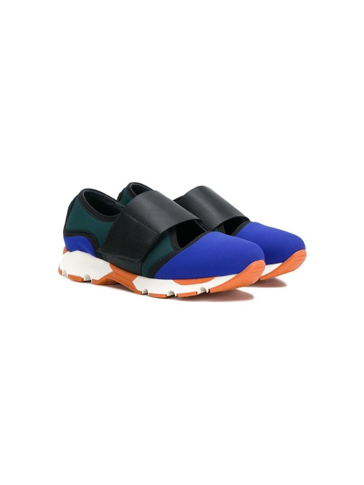 Marni Kids Teen Touch Strap Sneakers - Black