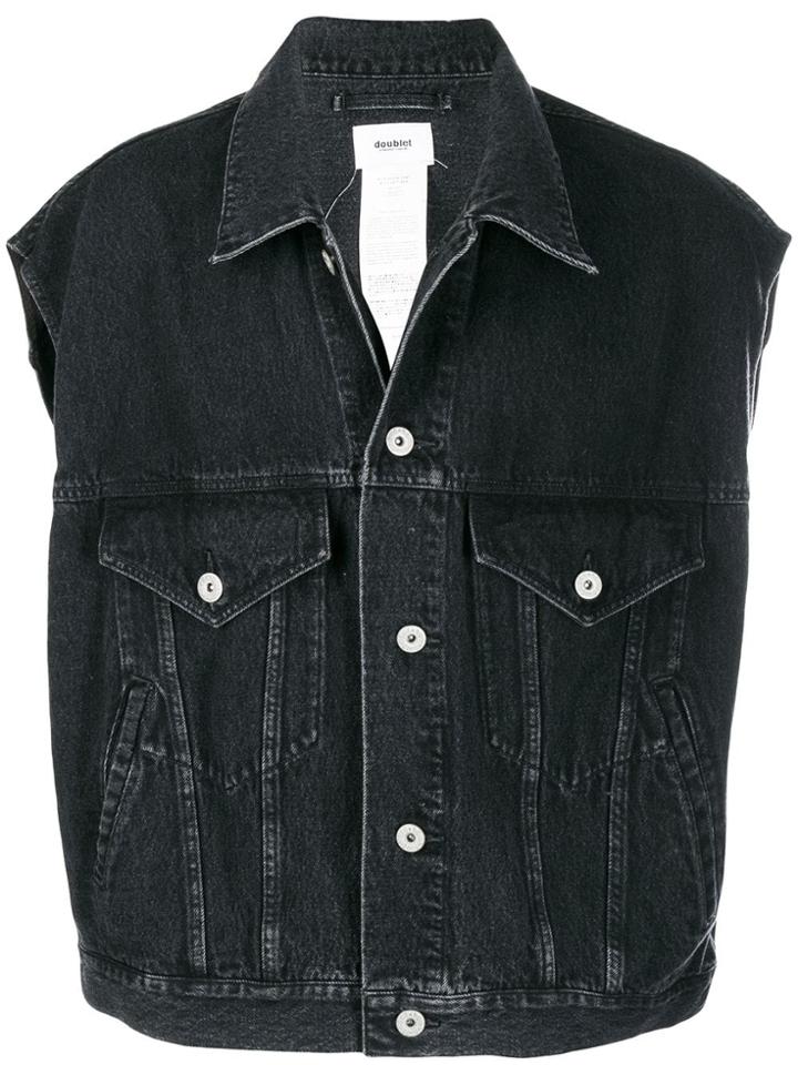 Doublet Japan Print Vest - Black