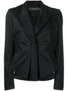 Federica Tosi Gathered Detail Fitted Jacket - Black