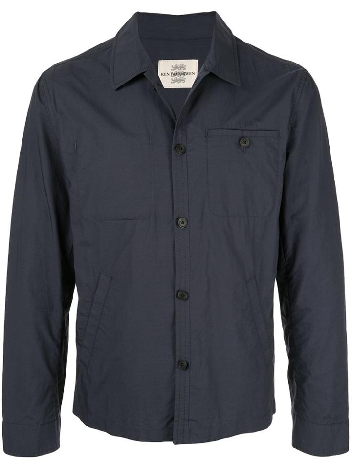 Kent & Curwen Short Shirt Jacket - Blue