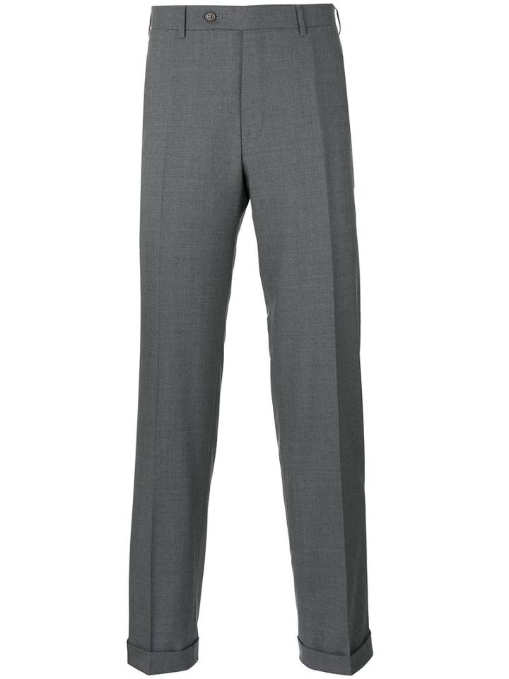 Canali - Straight Trousers - Men - Wool - 54, Grey, Wool