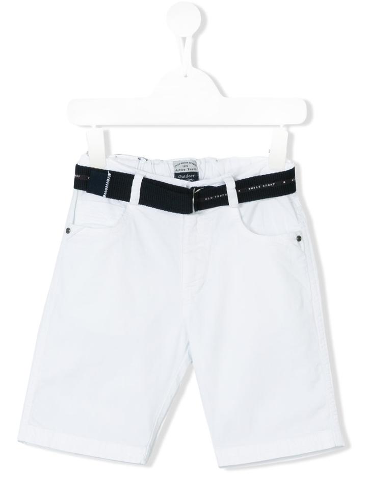 Lapin House - Belted Denim Shorts - Kids - Cotton/spandex/elastane - 8 Yrs, Boy's, White