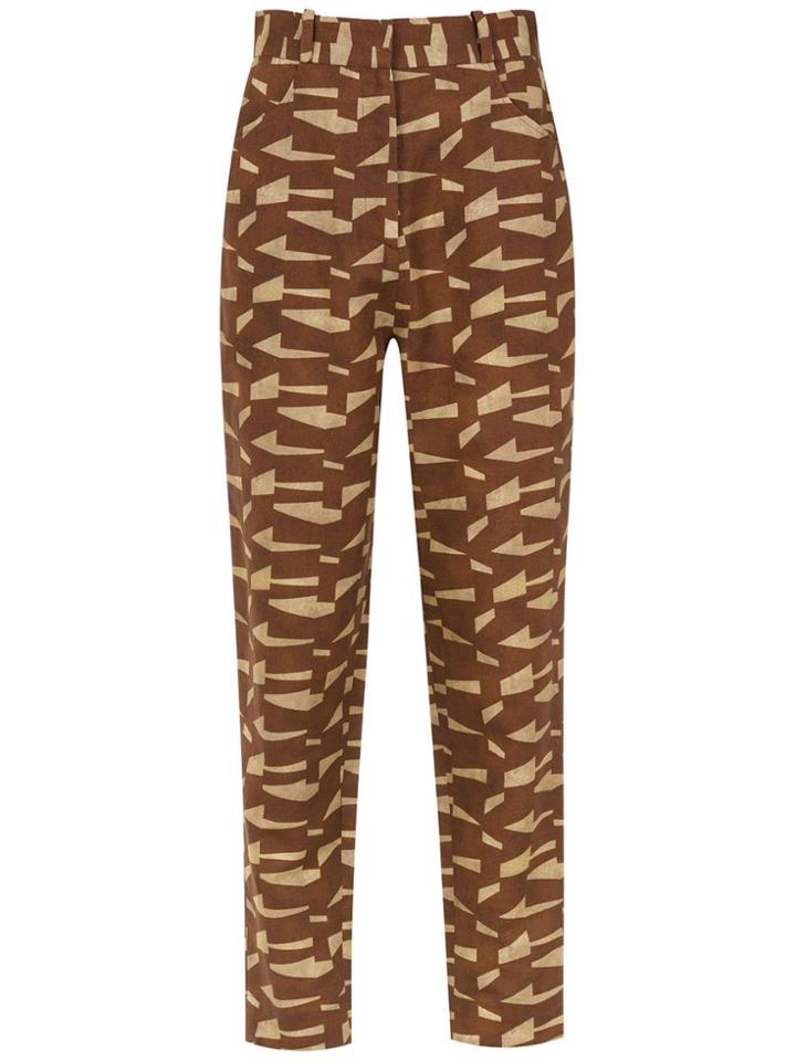 Andrea Marques Tapered Trousers - Brown