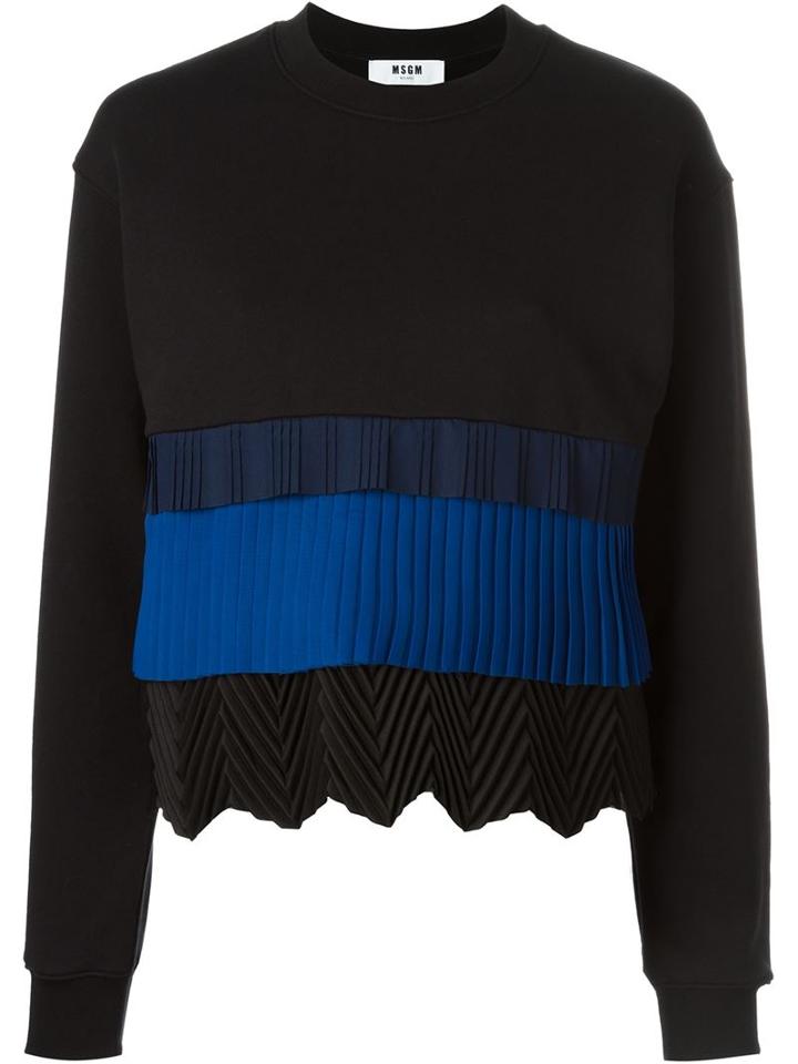 Msgm Pleated Layer Sweatshirt