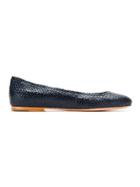 Sarah Chofakian Leather Ballerina Shoes - Blue