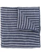 Brunello Cucinelli - Striped Scarf - Men - Cotton/linen/flax - One Size, Blue, Cotton/linen/flax