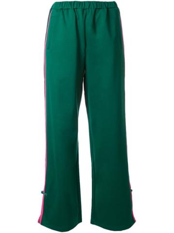 Growing Pains Side Stripe Track Pants, Women's, Size: Medium, Green, Cotton