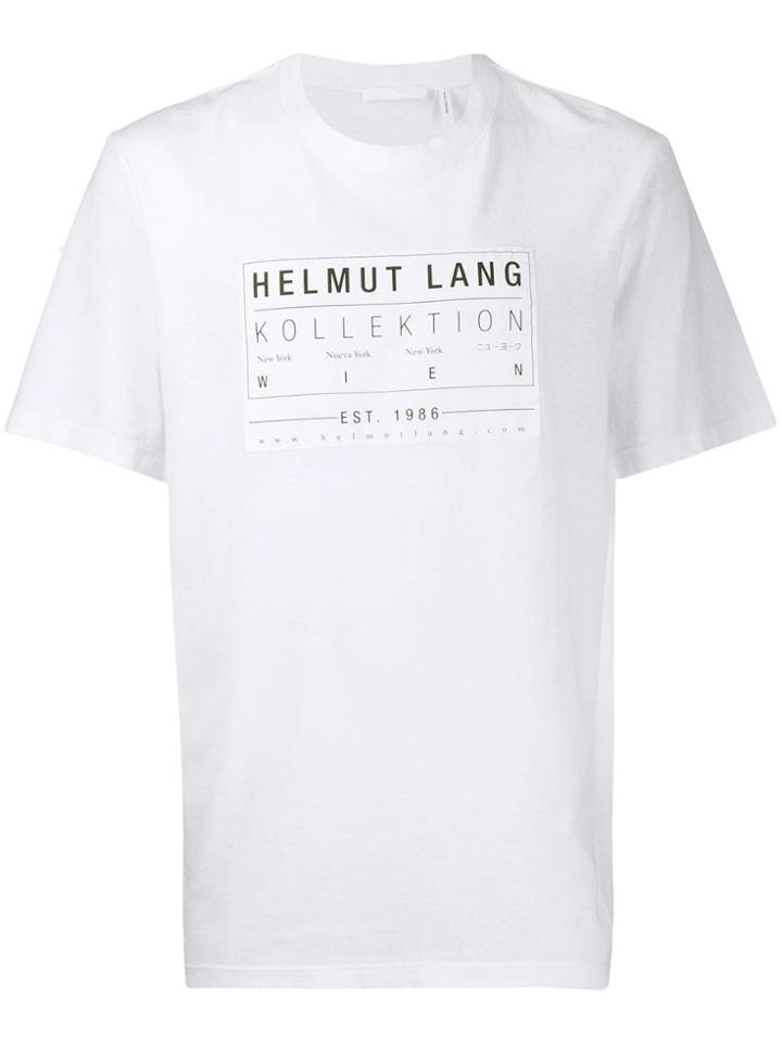 Helmut Lang Logo Print Crew Neck T-shirt - White
