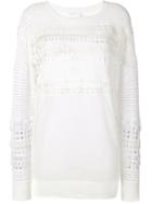 Chloé Mesh Effect Sweater - White