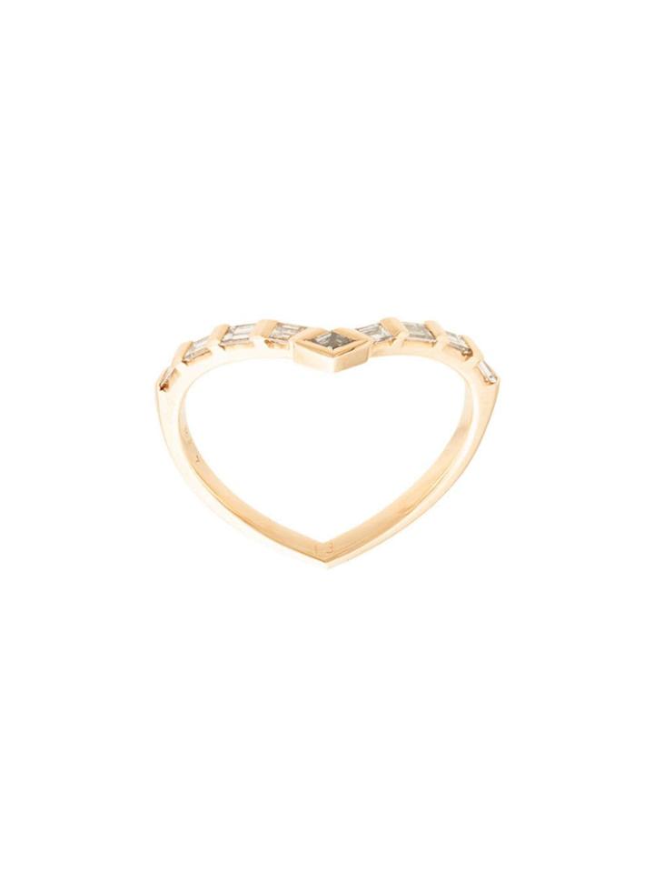Eva Fehren 18kt Rose Gold Tetra Sergeant Diamond Ring