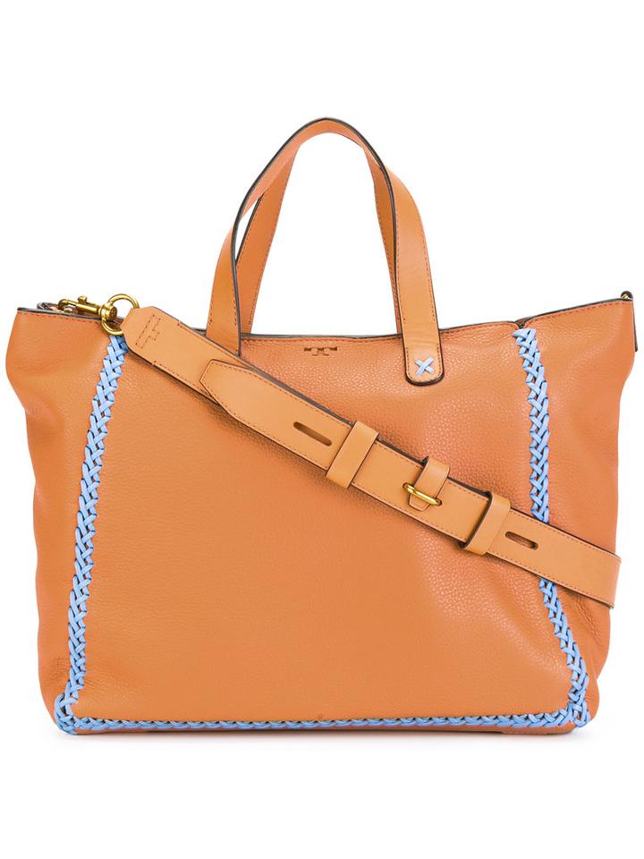 Tory Burch Medium Whipstitch Tote, Women's, Beige, Leather