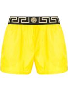 Versace Greca Swim Shorts - Yellow
