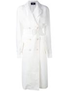 Yang Li - Shedding Skin Trench Coat - Women - Cupro - 38, White, Cupro