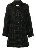 Iro Oversized Tweed Coat - Black