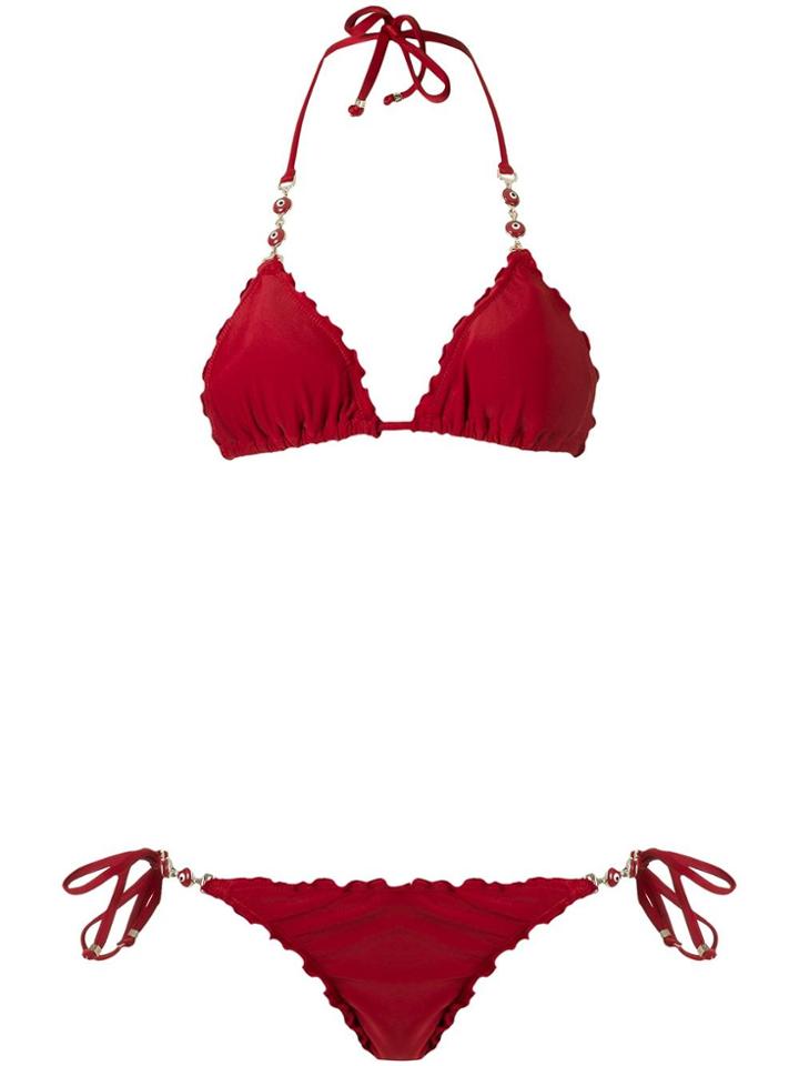Amir Slama Triangle Bikini Set - Red