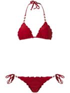 Amir Slama Triangle Bikini Set - Red
