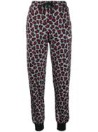 Msgm Leopard Print Track Pants - Grey